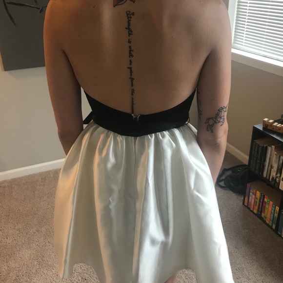 Black/gold/white homecoming or party dress - Picture 2 of 2